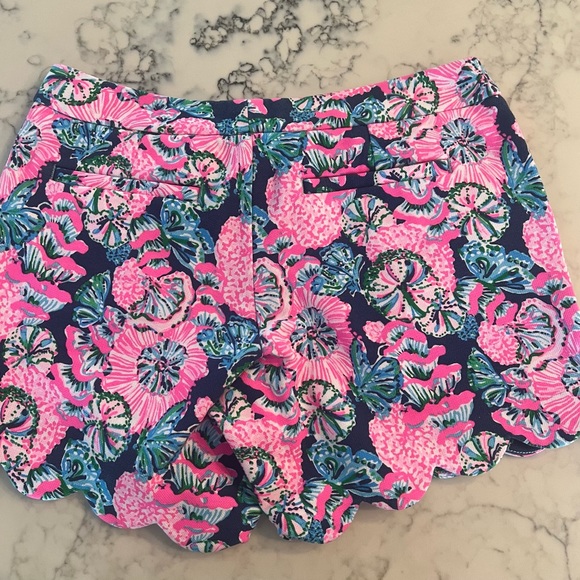 New Lilly Pulitzer NWT Buttercup 5” Knit Shorts Shroom With A View $74 Size 4 - Picture 7 of 13